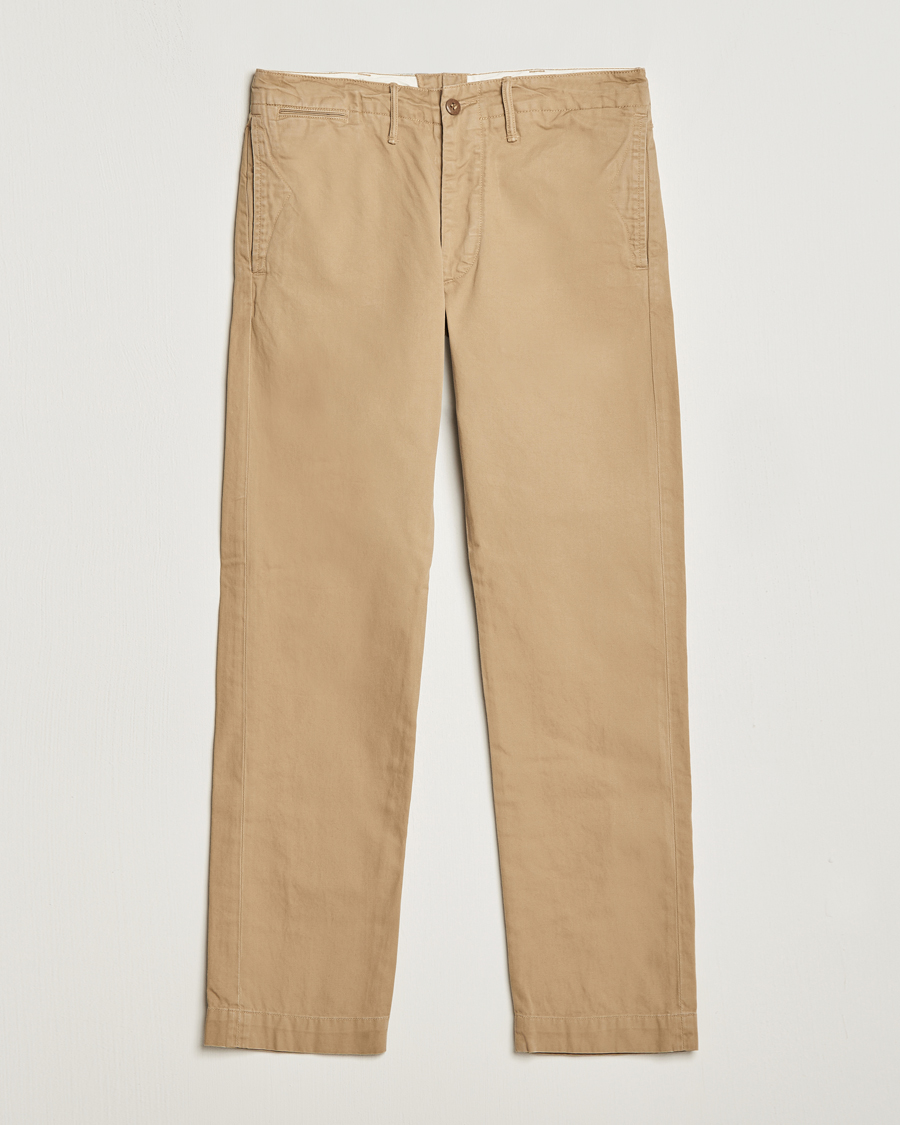 Hombres | Pantalones | RRL | Officers Flat Pant New Military Khaki