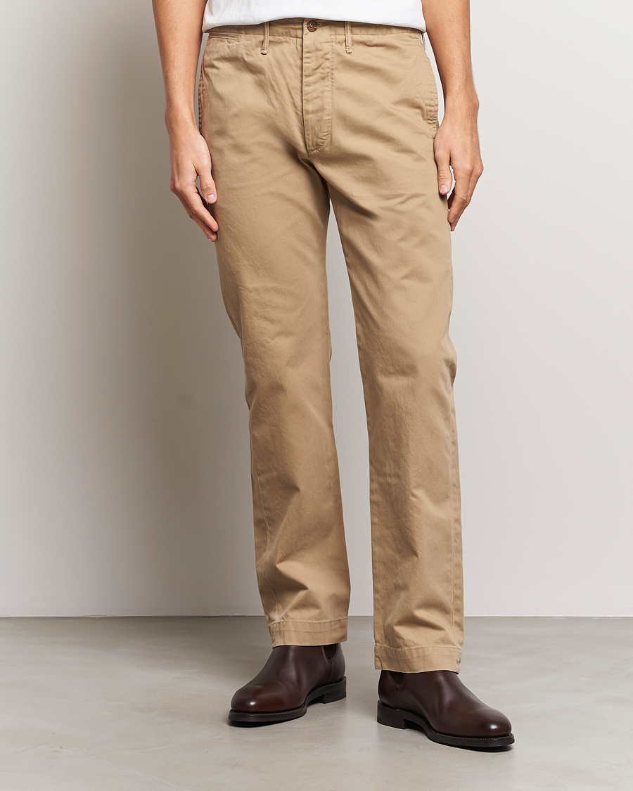 Hombres | Pantalones | RRL | Officers Flat Pant New Military Khaki