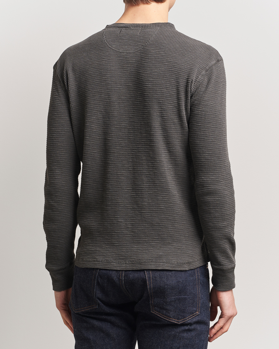 Hombres | Jerséis y prendas de punto | RRL | Long Sleeve Henley Faded Black