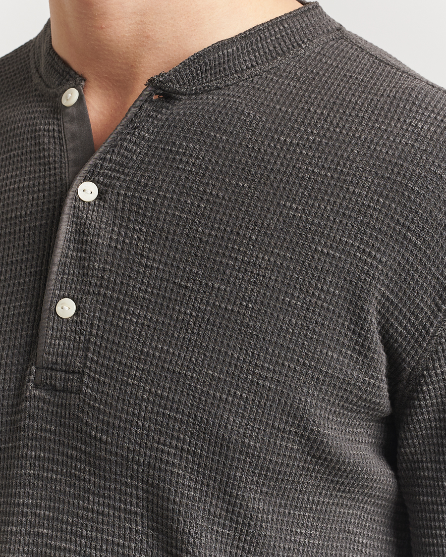 Hombres | Jerséis y prendas de punto | RRL | Long Sleeve Henley Faded Black