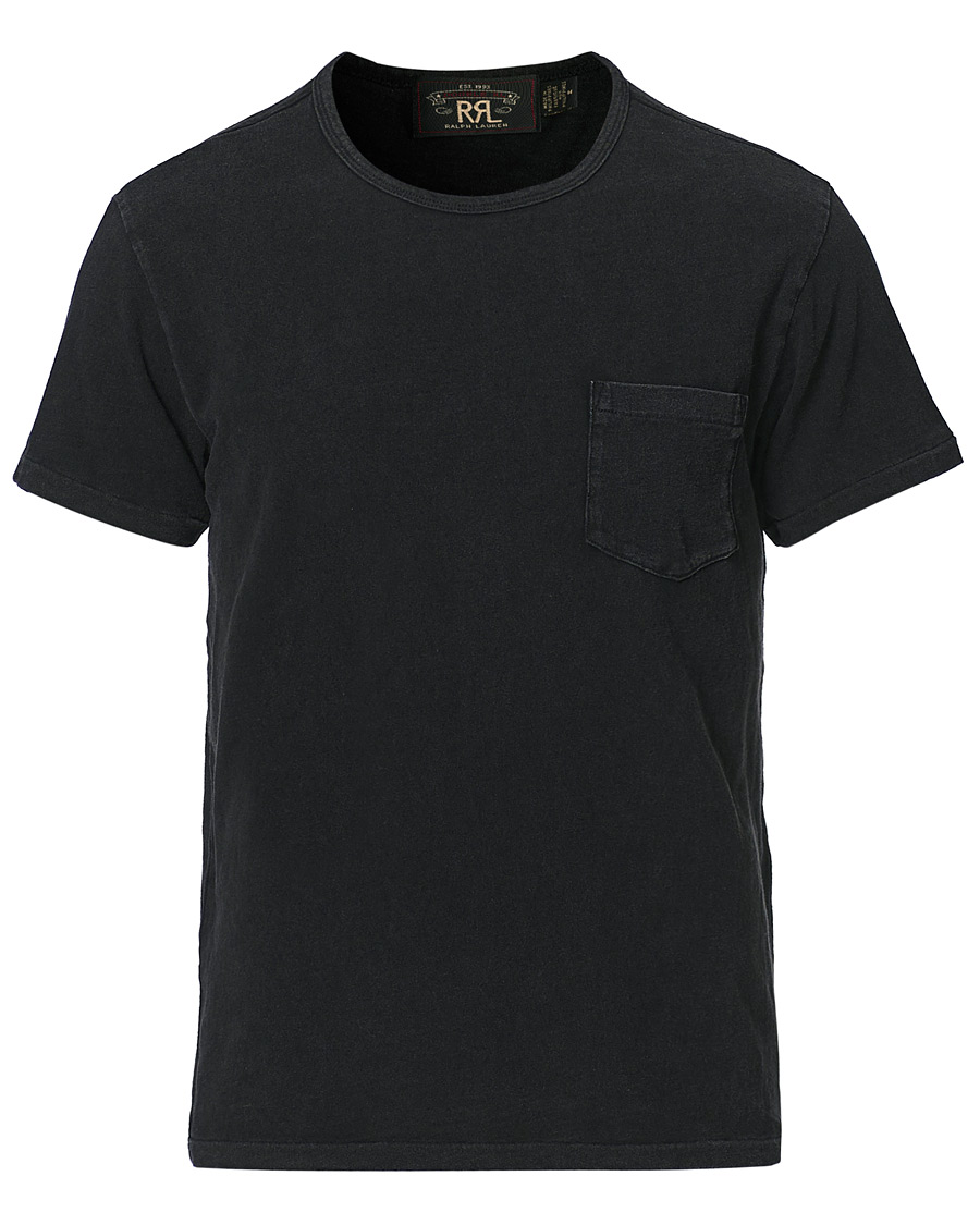 Hombres | Camisetas | RRL | Washed Pocket Tee Black Indigo