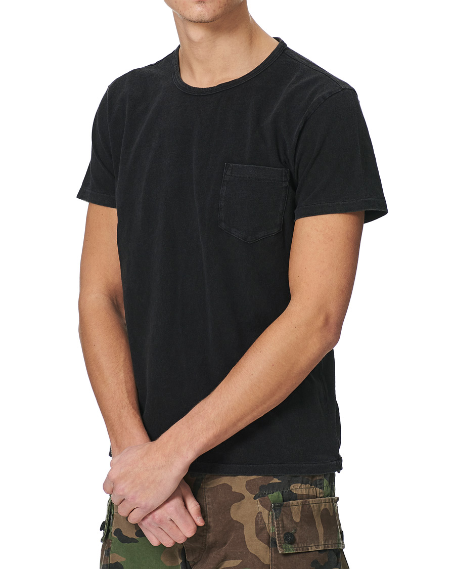 Hombres | Camisetas | RRL | Washed Pocket Tee Black Indigo