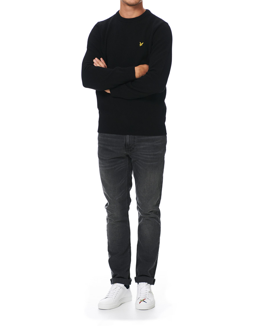 Hombres | Jerséis y prendas de punto | Lyle & Scott | Lambswool Crew Neck Pullover Black