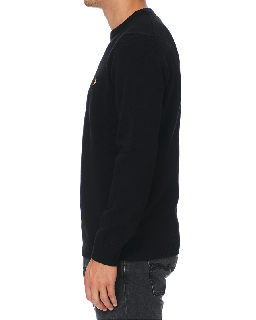 Hombres | Jerséis y prendas de punto | Lyle & Scott | Lambswool Crew Neck Pullover Black