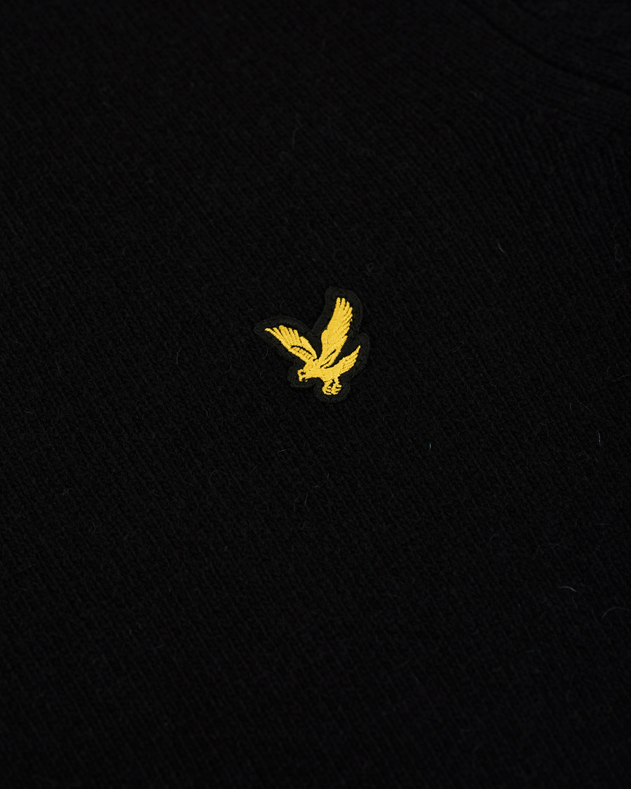 Hombres | Jerséis y prendas de punto | Lyle & Scott | Lambswool Crew Neck Pullover Black