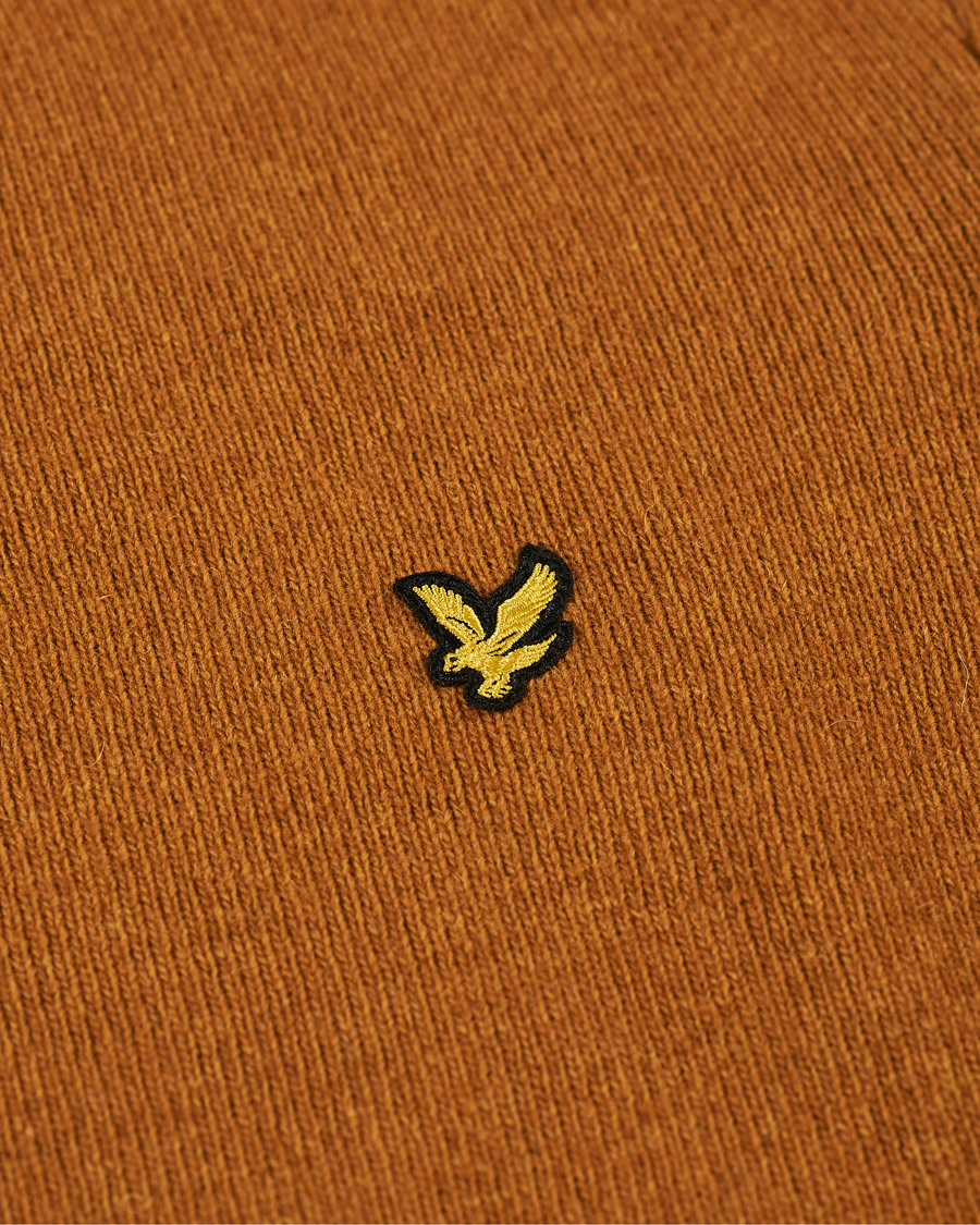 Hombres | Jerséis y prendas de punto | Lyle & Scott | Lambswool Crew Neck Pullover Caramel Marl