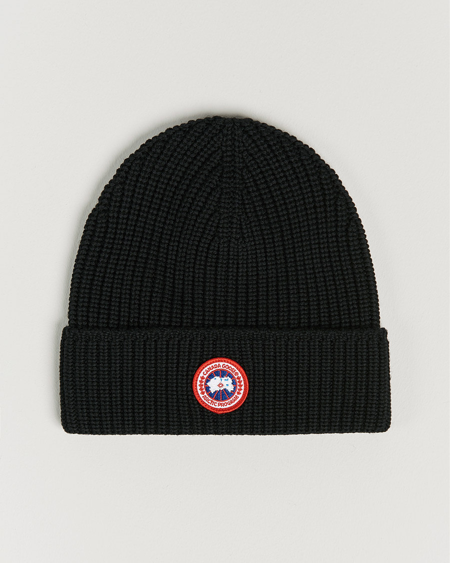 Hombres | Canada Goose Arctic Disc Rib Toque Black | Canada Goose | Arctic Disc Rib Toque Black
