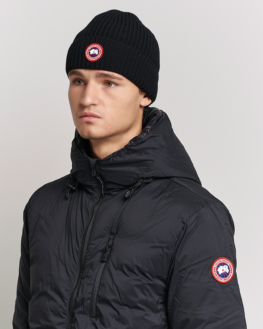 Hombres | Canada Goose Arctic Disc Rib Toque Black | Canada Goose | Arctic Disc Rib Toque Black
