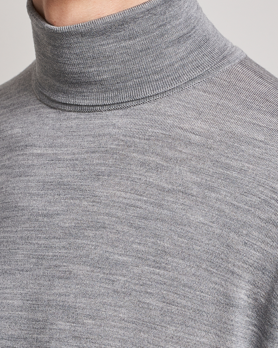 Hombres | Jerséis y prendas de punto | John Smedley | Cherwell Extra Fine Merino Rollneck Silver