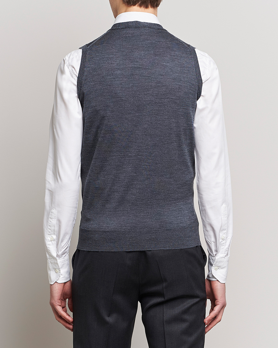 Hombres | Jerséis y prendas de punto | John Smedley | Huntswood Slim Fit Waistcoat Charcoal