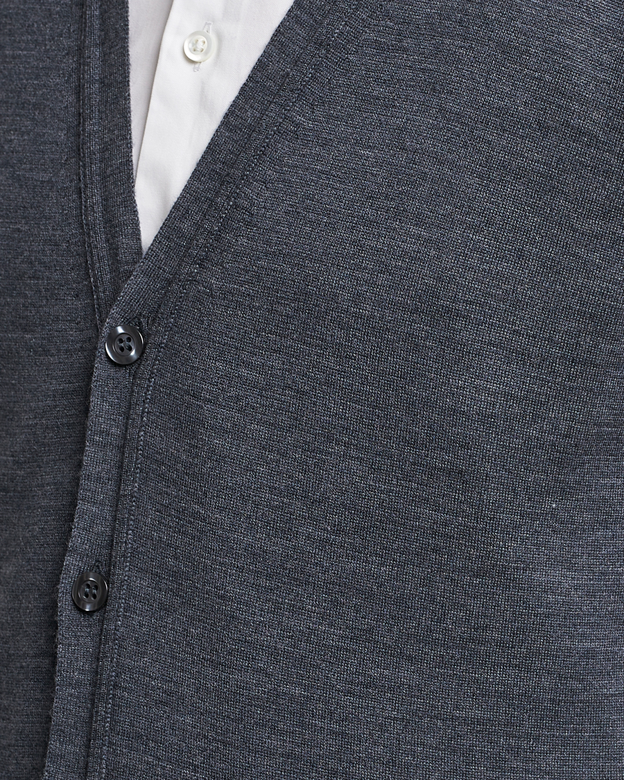 Hombres | Jerséis y prendas de punto | John Smedley | Huntswood Slim Fit Waistcoat Charcoal