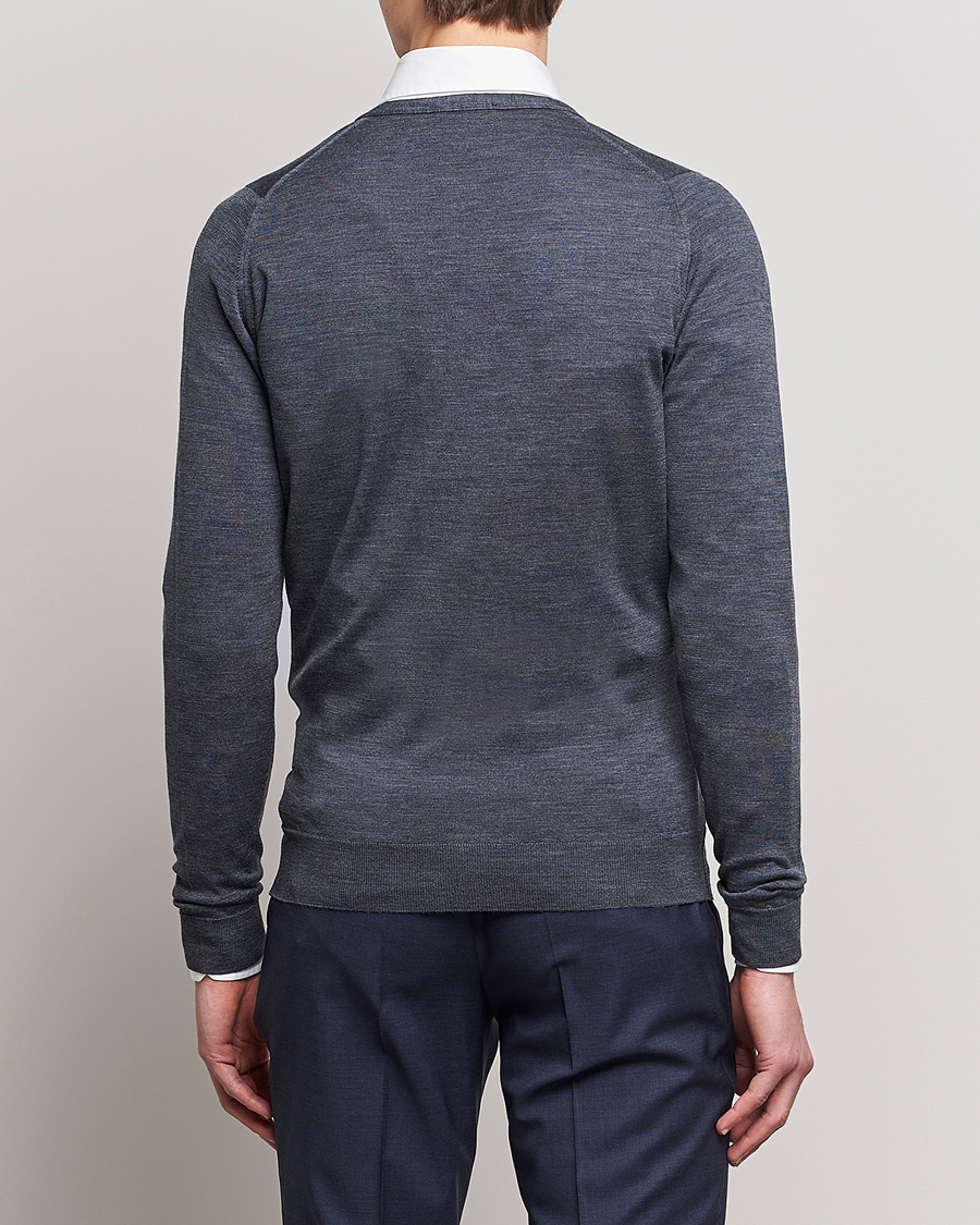 Hombres | Jerséis y prendas de punto | John Smedley | Petworth Extra Fine Merino Cardigan Charcoal