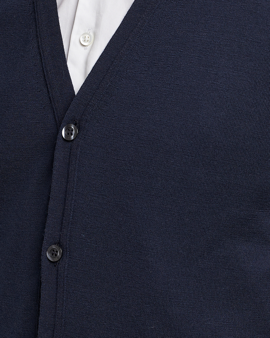 Hombres | Jerséis y prendas de punto | John Smedley | Petworth Extra Fine Merino Cardigan Midnight