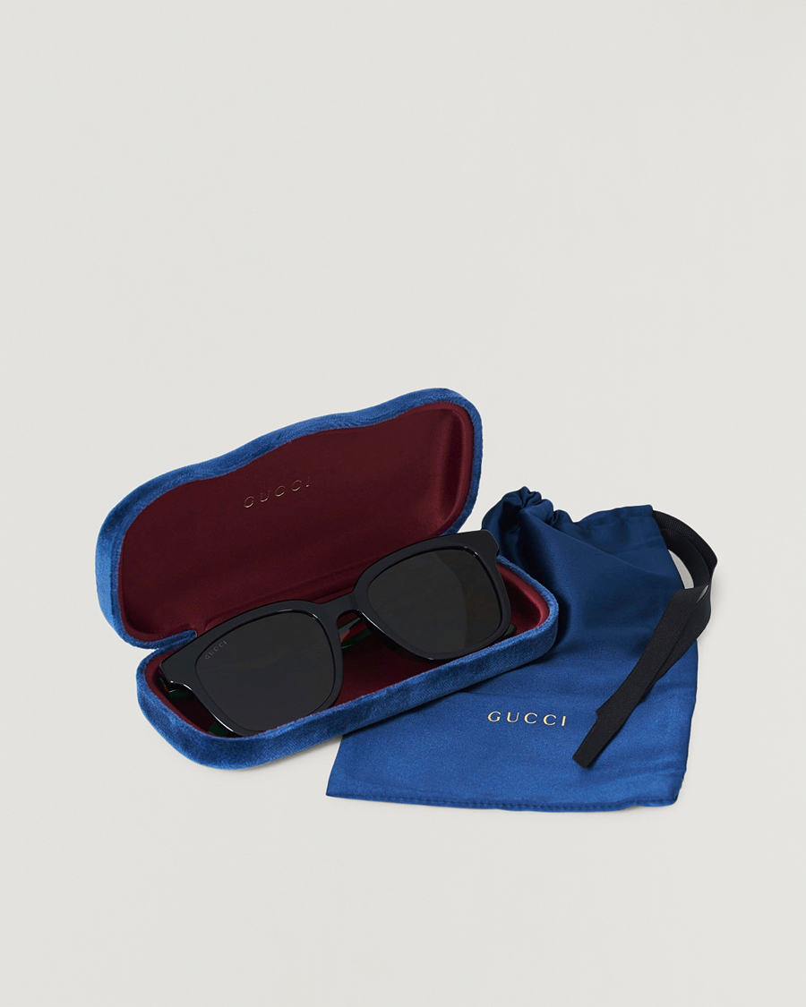 Hombres | Gucci GG0847SK Sunglasses Black/Green | Gucci | GG0847SK Sunglasses Black/Green