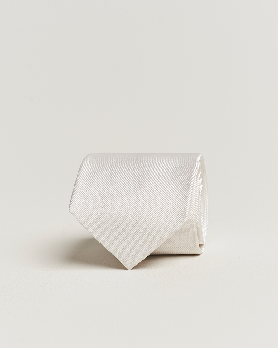 Hombres | Corbatas | Amanda Christensen | Plain Classic Tie 8 cm White