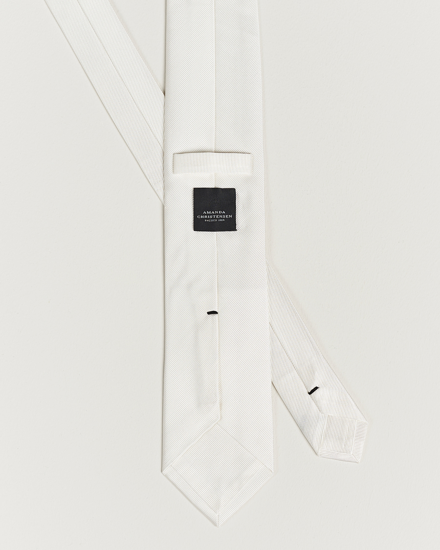 Hombres | Corbatas | Amanda Christensen | Plain Classic Tie 8 cm White