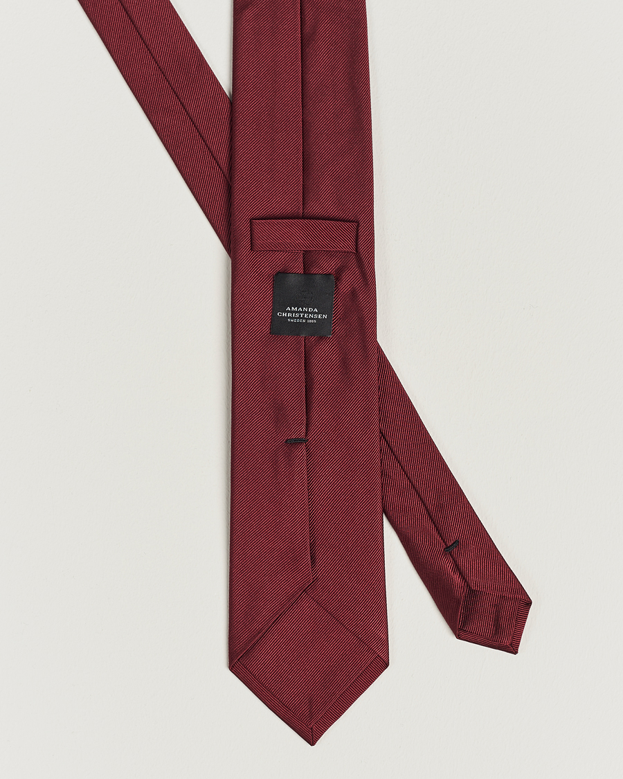 Hombres | Corbatas | Amanda Christensen | Plain Classic Tie 8 cm Bordeaux