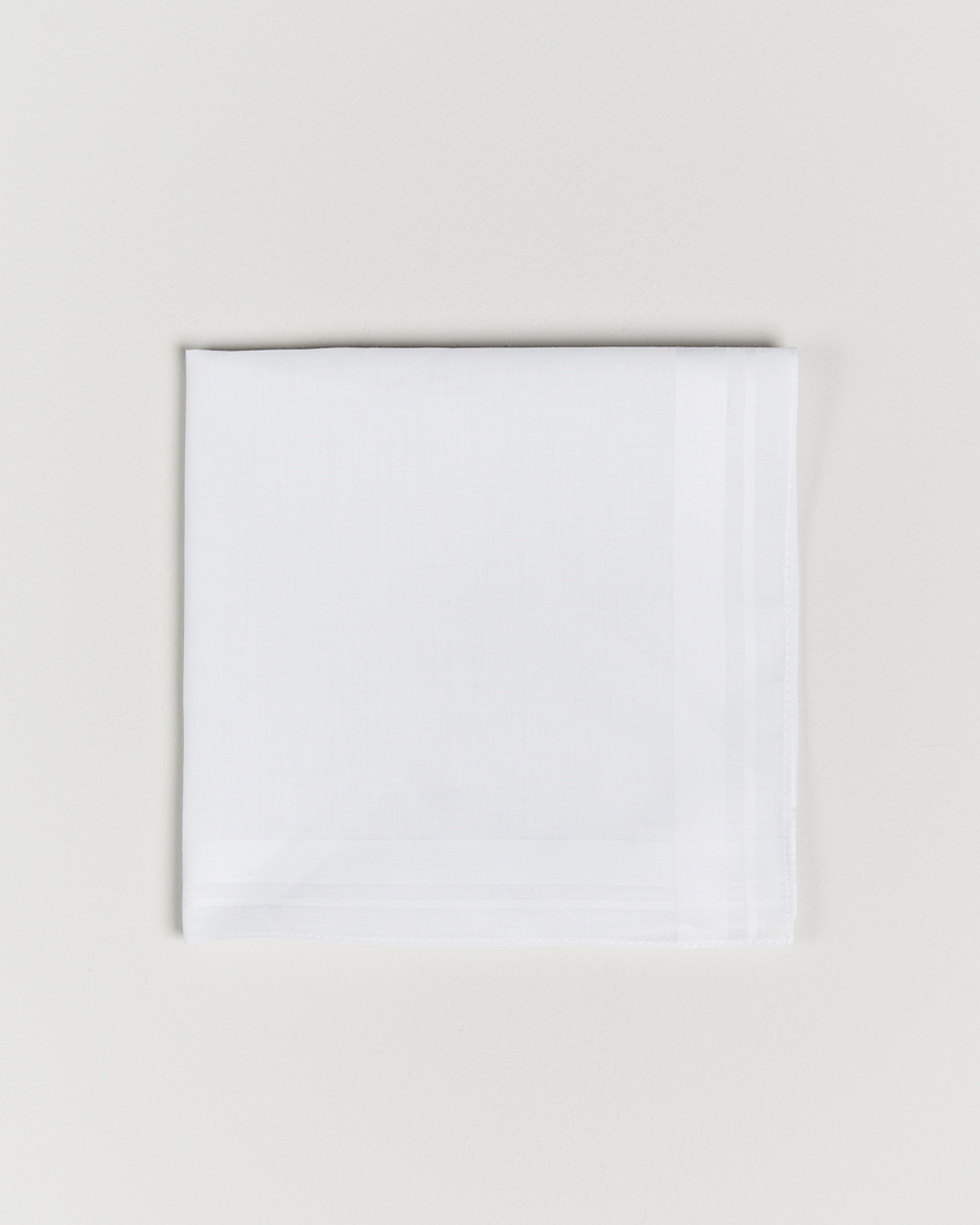 Hombres | Pañuelos de bolsillo | Amanda Christensen | Cotton Pocket Square White
