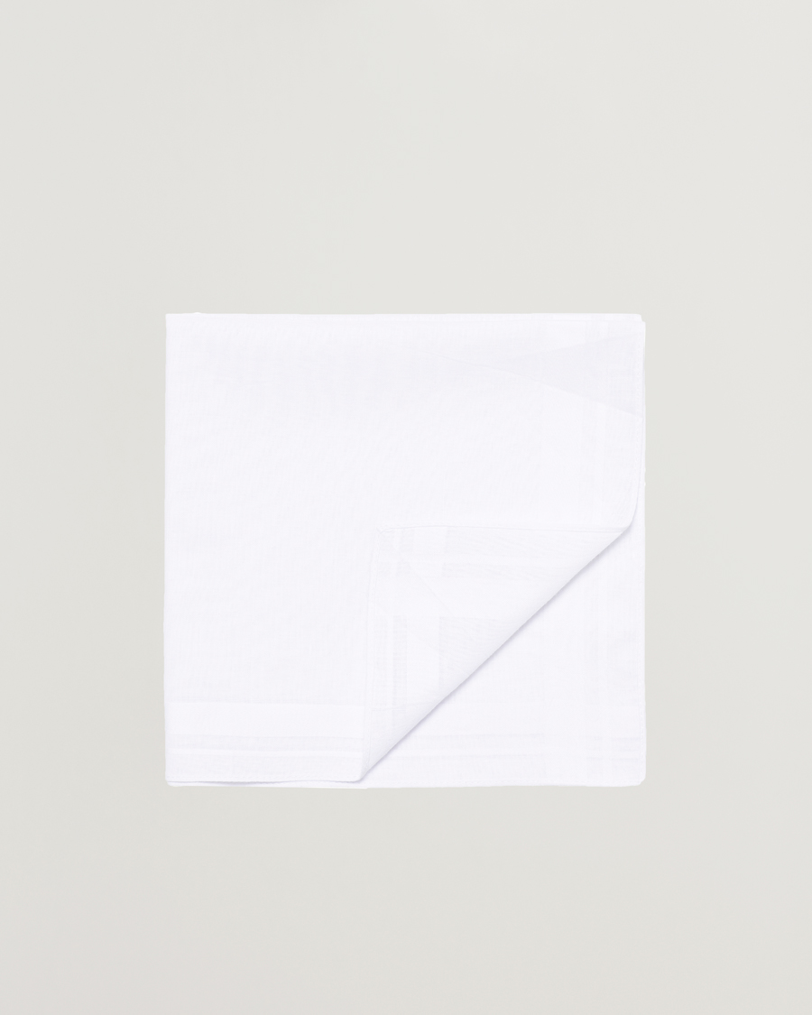 Hombres | Pañuelos de bolsillo | Amanda Christensen | 6-pack Cotton Pocket Square White
