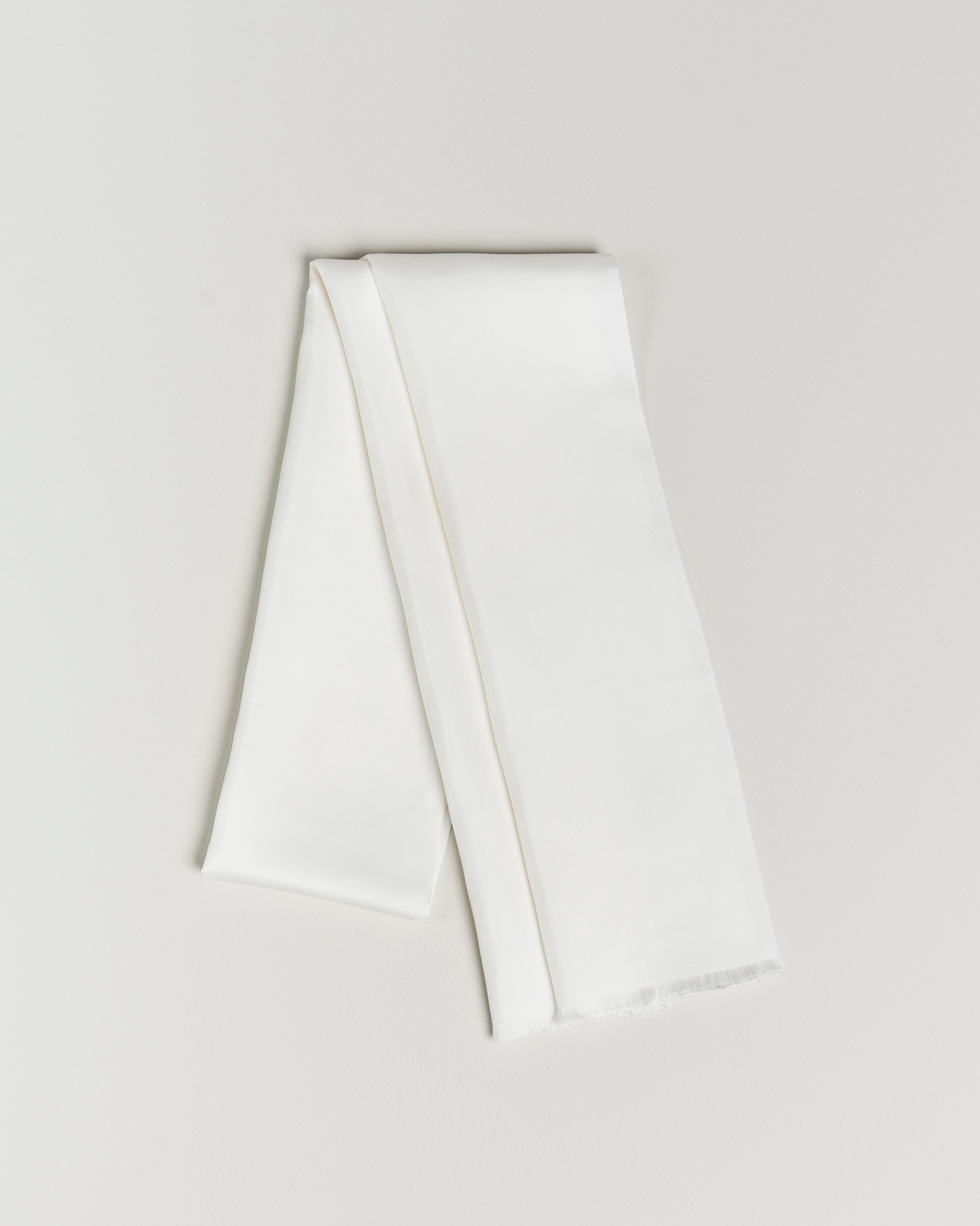 Hombres | Bufandas elegantes | Amanda Christensen | Ceremony Self Fringes Scarf White