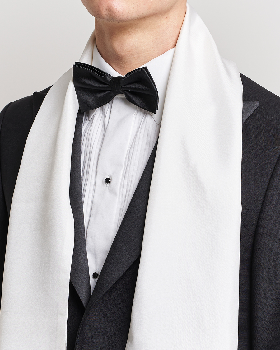 Hombres | Bufandas elegantes | Amanda Christensen | Ceremony Self Fringes Scarf White