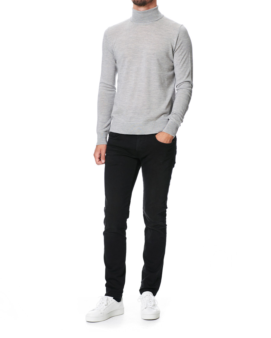 Hombres | Jerséis y prendas de punto | Samsøe Samsøe | Samsøe & Samsøe Flemming Superfine Merino Wool Rollneck Grey Mel