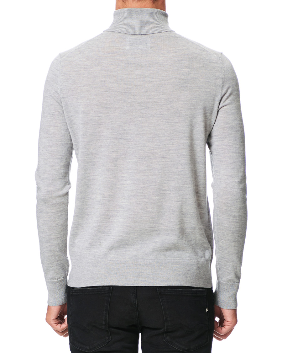 Hombres | Jerséis y prendas de punto | Samsøe Samsøe | Samsøe & Samsøe Flemming Superfine Merino Wool Rollneck Grey Mel