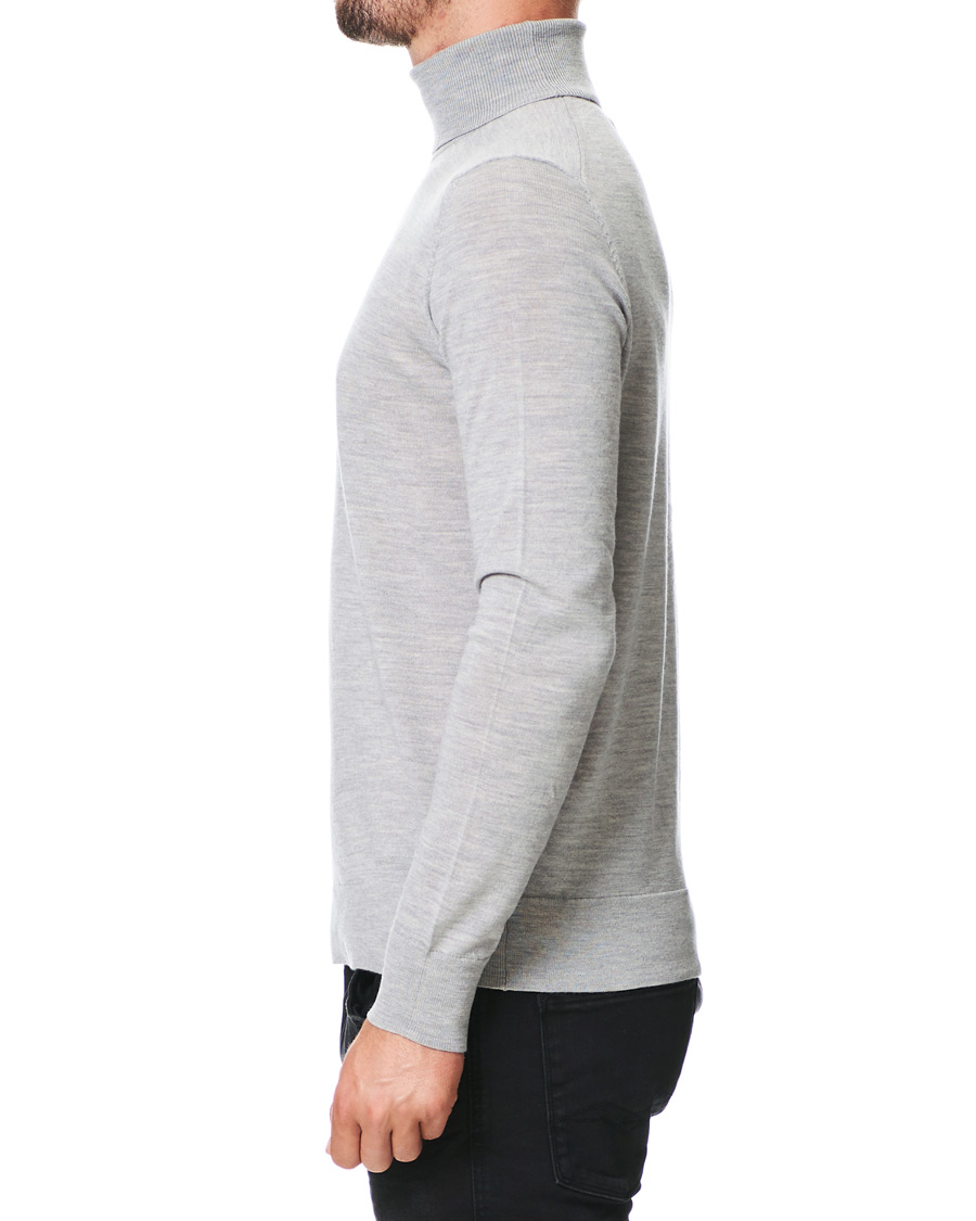Hombres | Jerséis y prendas de punto | Samsøe Samsøe | Samsøe & Samsøe Flemming Superfine Merino Wool Rollneck Grey Mel
