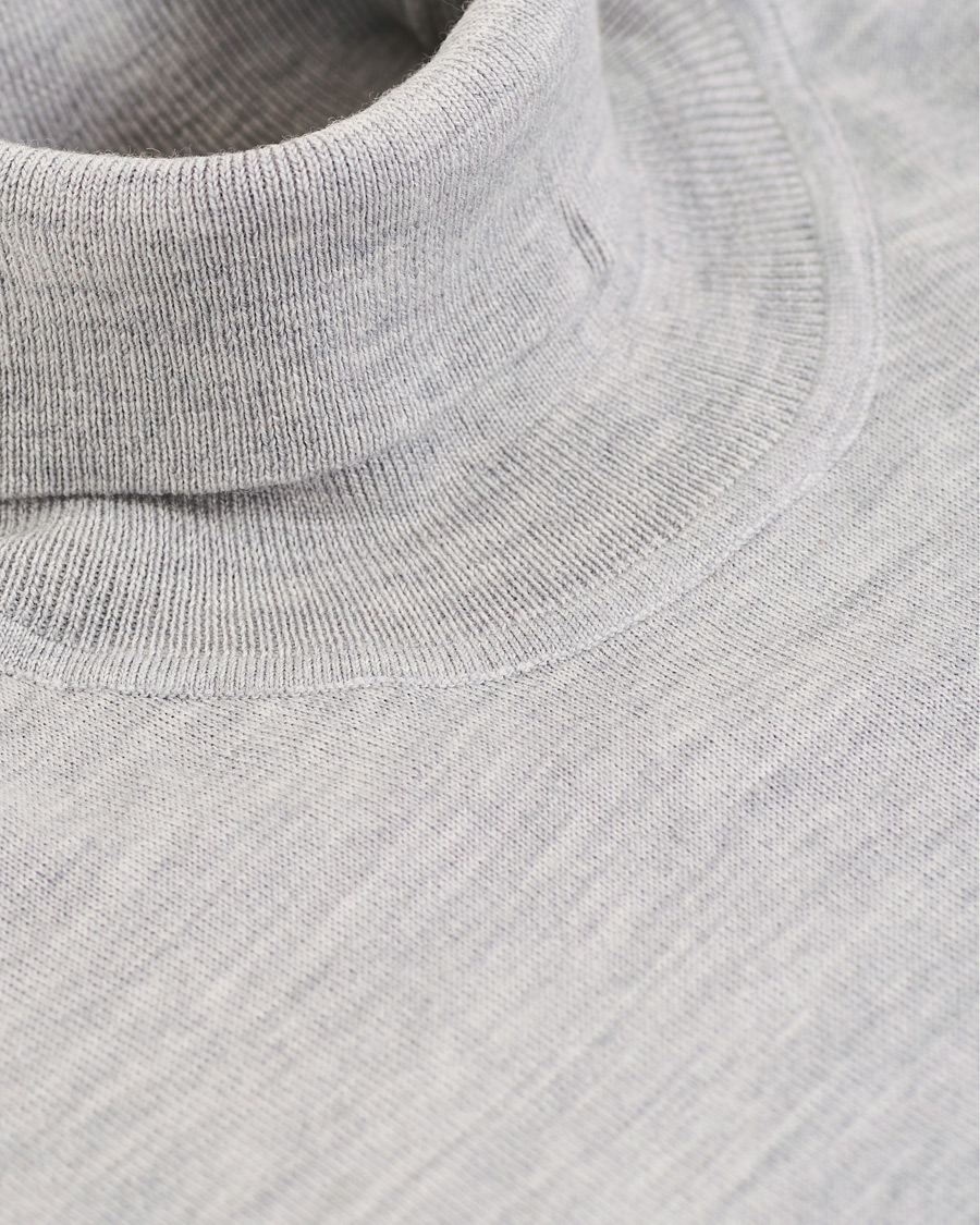 Hombres | Jerséis y prendas de punto | Samsøe Samsøe | Samsøe & Samsøe Flemming Superfine Merino Wool Rollneck Grey Mel
