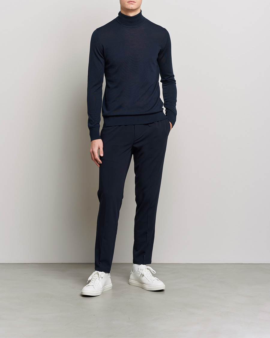Hombres | Jerséis y prendas de punto | Samsøe Samsøe | Samsøe & Samsøe Flemming Superfine Merino Wool Rollneck Night Sky