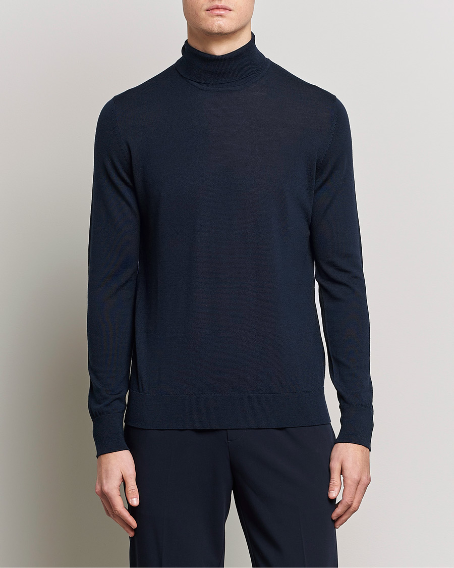 Hombres | Jerséis y prendas de punto | Samsøe Samsøe | Samsøe & Samsøe Flemming Superfine Merino Wool Rollneck Night Sky