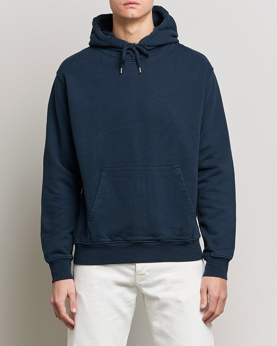 Hombres |  | Colorful Standard | Classic Organic Hood Navy Blue