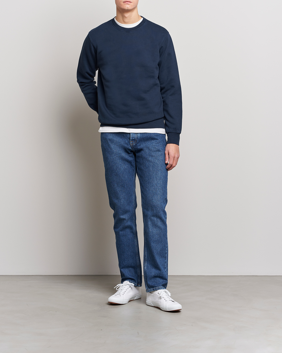 Hombres | Jerséis y prendas de punto | Colorful Standard | Classic Organic Crew Neck Sweat Navy Blue