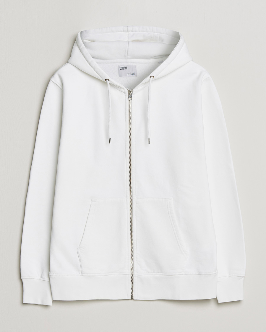 Hombres | Jerséis y prendas de punto | Colorful Standard | Classic Organic Full Zip Hood Optical White