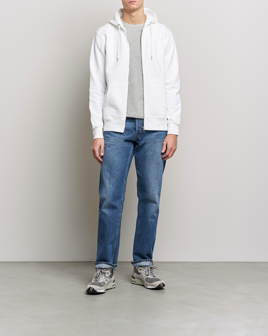 Hombres | Jerséis y prendas de punto | Colorful Standard | Classic Organic Full Zip Hood Optical White