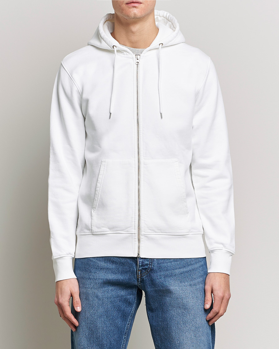 Hombres | Sudaderas con capucha | Colorful Standard | Classic Organic Full Zip Hood Optical White