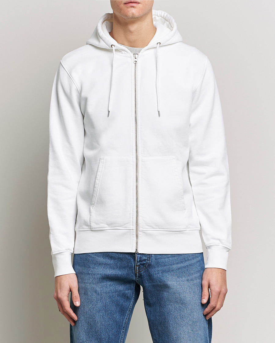 Hombres | Jerséis y prendas de punto | Colorful Standard | Classic Organic Full Zip Hood Optical White