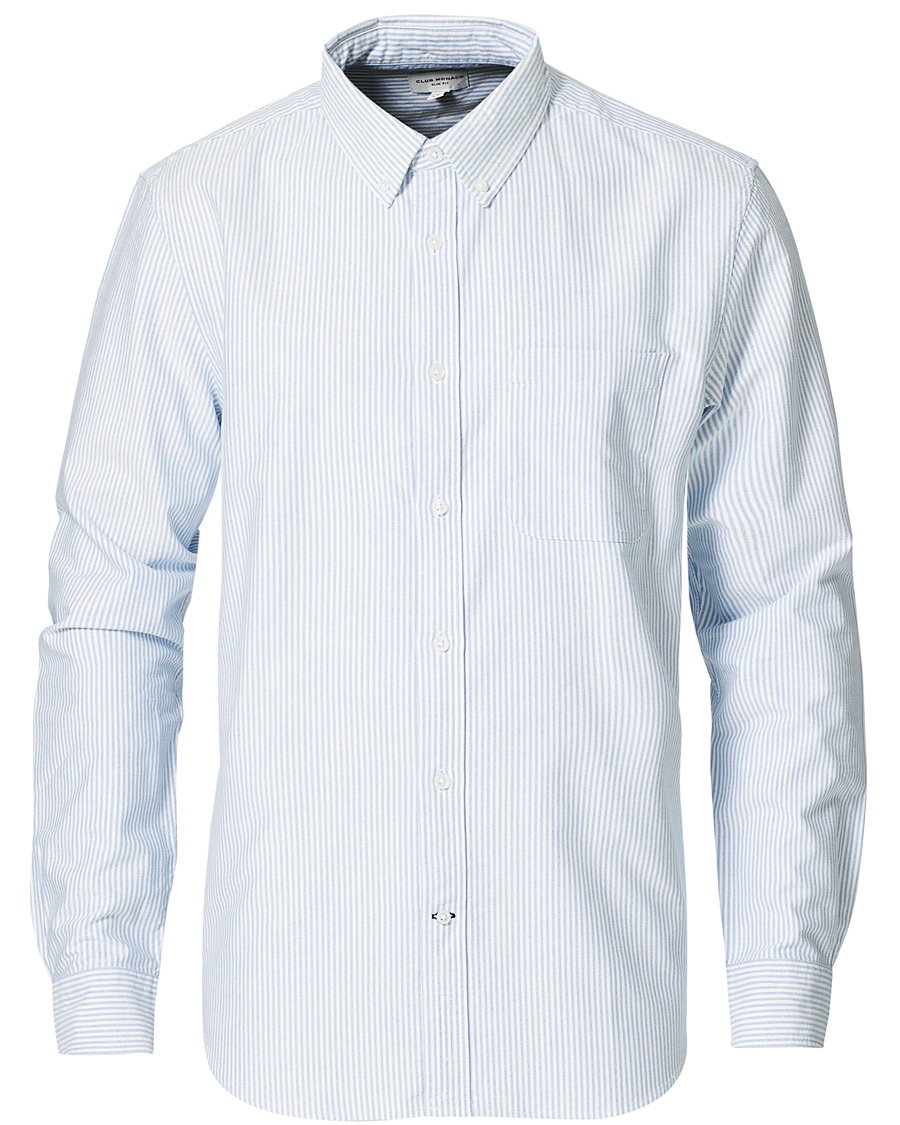 Hombres | Camisas | Club Monaco | Slim Fit Oxford Stripe Shirt Blue/White