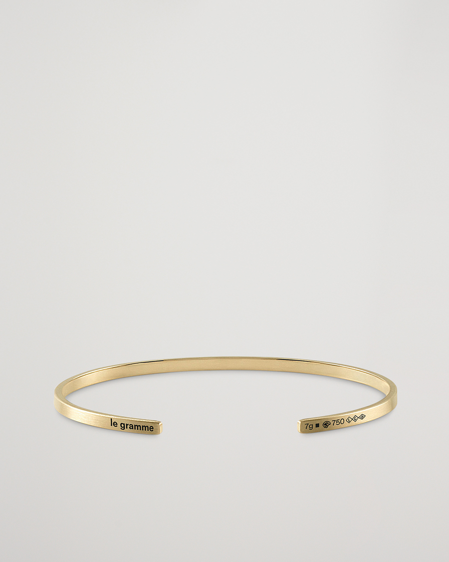 Hombres | LE GRAMME Ribbon Bracelet Brushed Gold 18-Karat 7g | LE GRAMME | Ribbon Bracelet Brushed Gold 18-Karat 7g