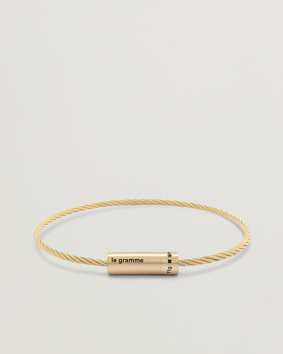 Hombres | LE GRAMME Cable Bracelet Brushed Gold 18-Karat 11g | LE GRAMME | Cable Bracelet Brushed Gold 18-Karat 11g
