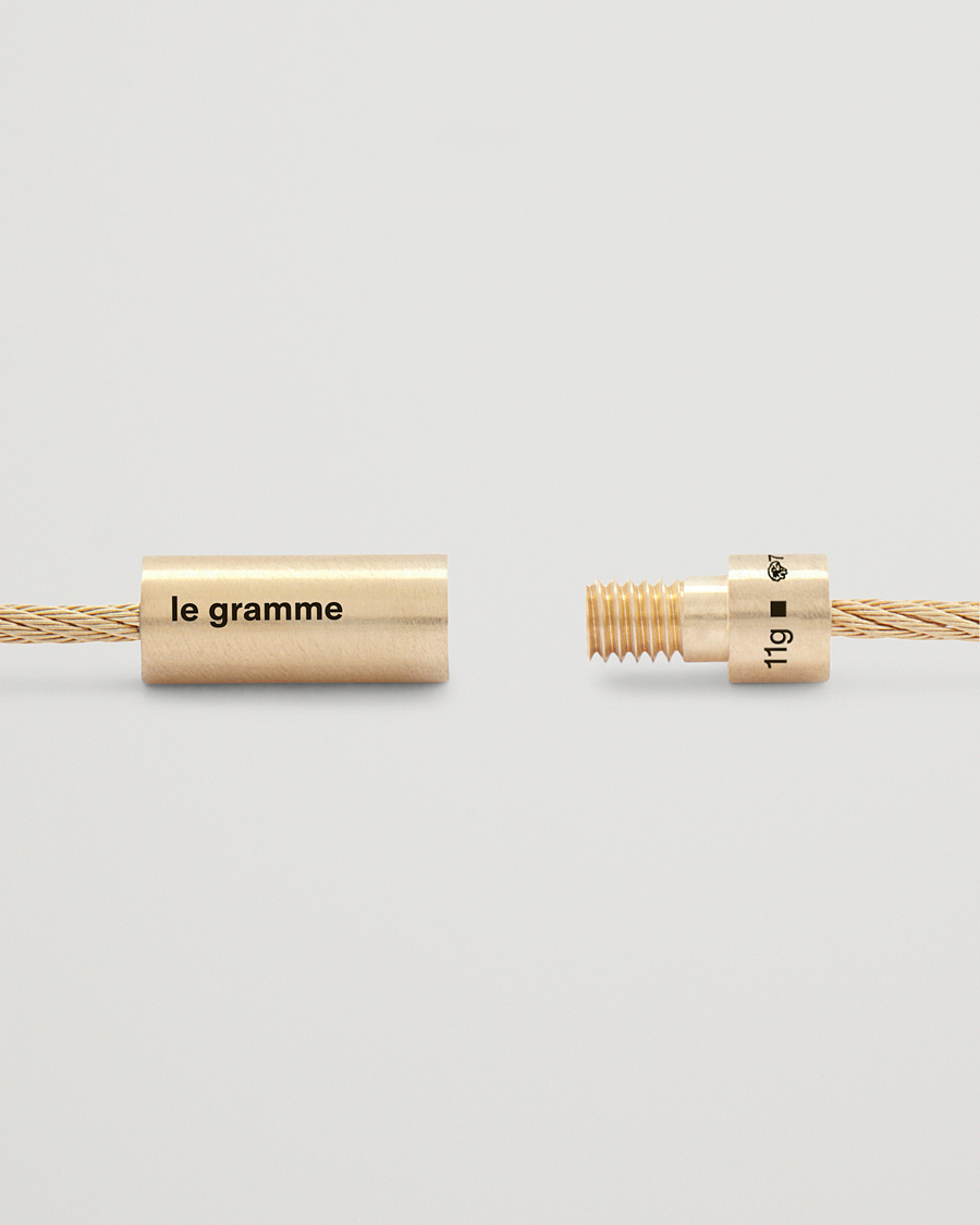 Hombres | LE GRAMME Cable Bracelet Brushed Gold 18-Karat 11g | LE GRAMME | Cable Bracelet Brushed Gold 18-Karat 11g