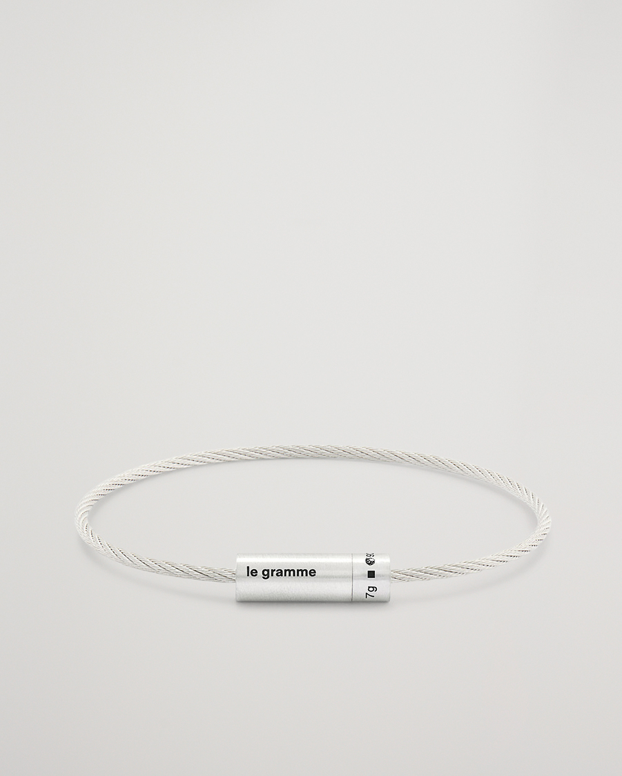 Hombres | Joyas | LE GRAMME | Cable Bracelet Brushed Sterling Silver 7g