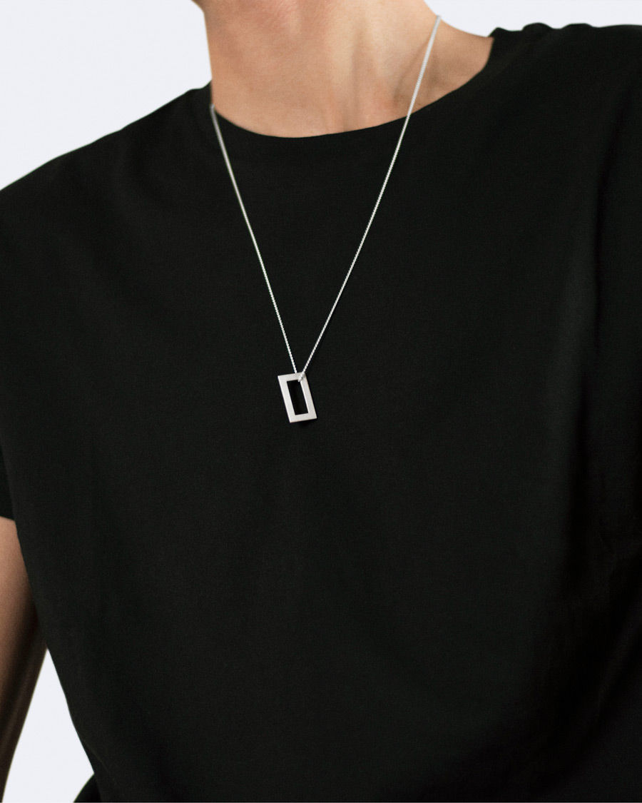 Hombres | Collar | LE GRAMME | Rectangular Necklace Le 3.4 Sterling Silver