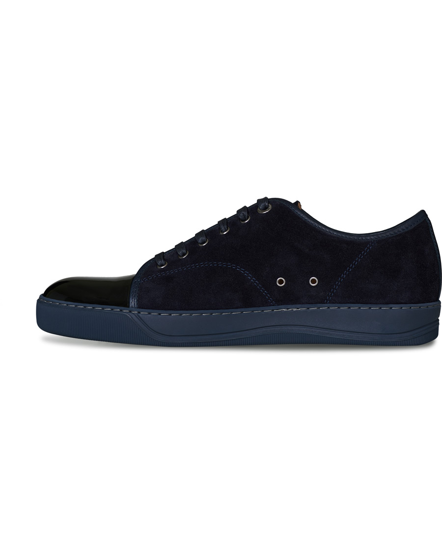 Hombres | Lanvin Patent Captoe Sneaker Dark Blue/Dark Blue | Lanvin | Patent Captoe Sneaker Dark Blue/Dark Blue