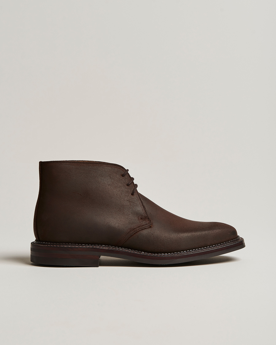 Hombres | Botas | Crockett & Jones | Molton Chukka Dk Brown Rough-Out Suede