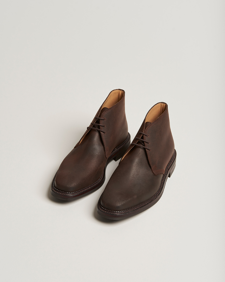 Hombres | Botas | Crockett & Jones | Molton Chukka Dk Brown Rough-Out Suede