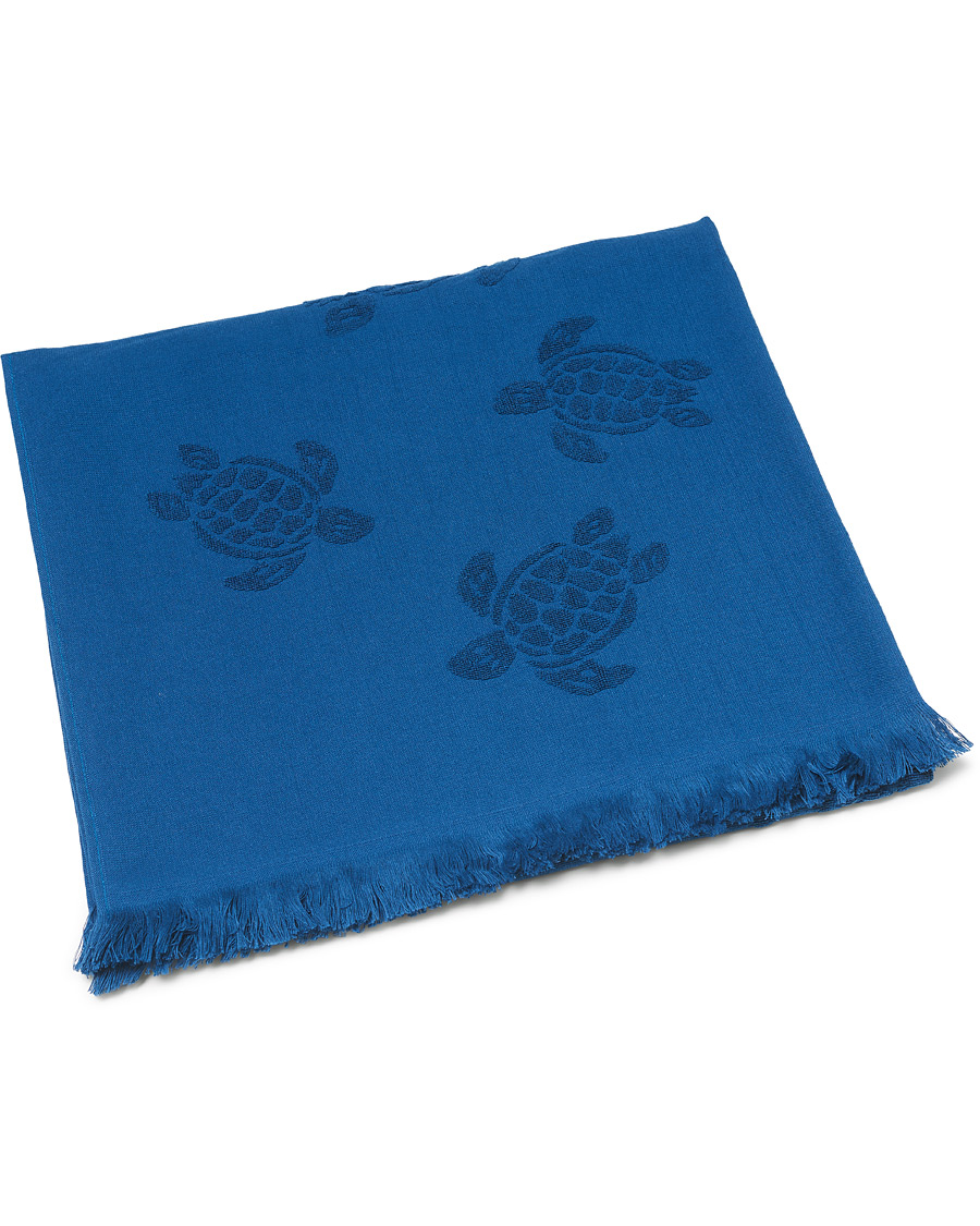 Hombres | Vilebrequin Turtle Jacquard Beach Towel Blue | Vilebrequin | Turtle Jacquard Beach Towel Blue