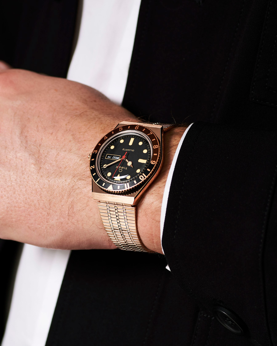 Hombres | Timex Q Reissue 1979 Rose Gold Tone/Black | Timex | Q Reissue 1979 Rose Gold Tone/Black