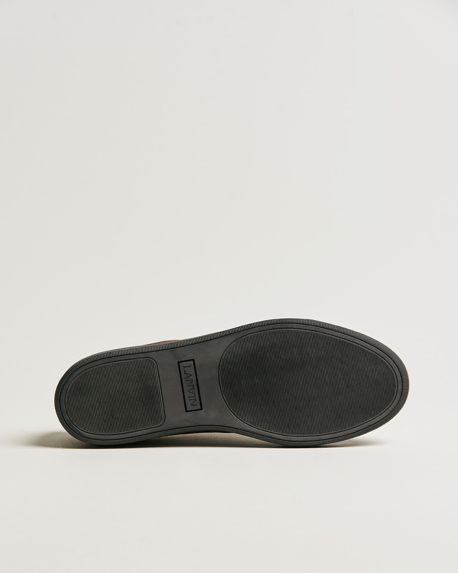 Hombres | Lanvin Patent Cap Toe Sneaker Dark Brown | Lanvin | Patent Cap Toe Sneaker Dark Brown