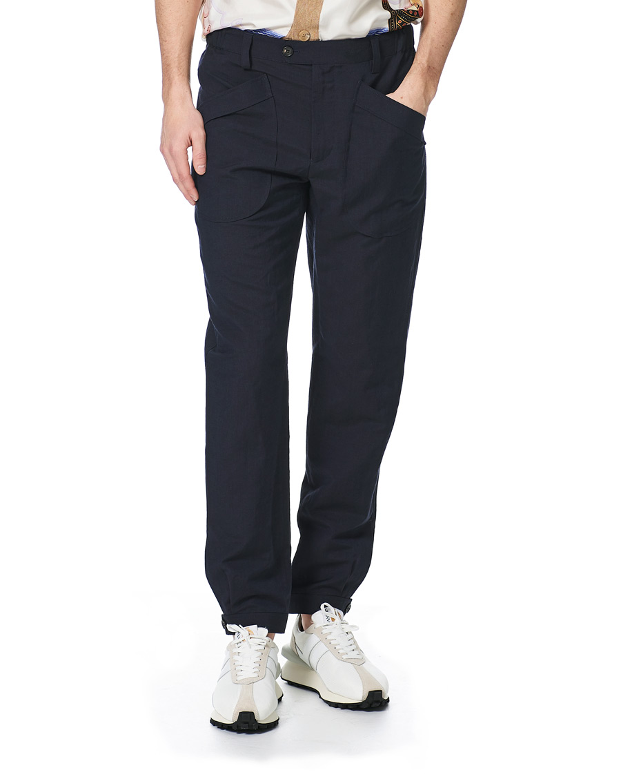 Hombres | Pantalones | Lanvin | Slim Fit Trousers Navy